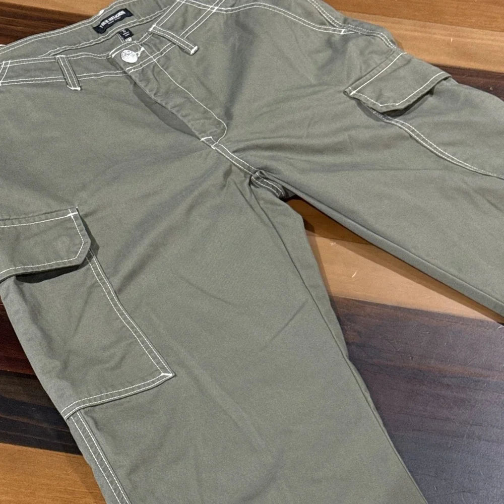 TRUE RELIGION‎ Men's Cargo Pants Green Chino Style RN# 112790 Slacks Size 33x32